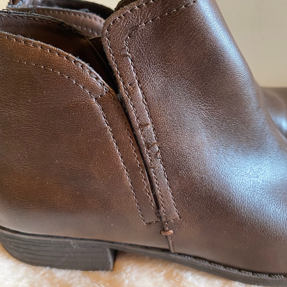 Sun+ Stone Brown Leather Ankle Boots - Picture 7 of 8